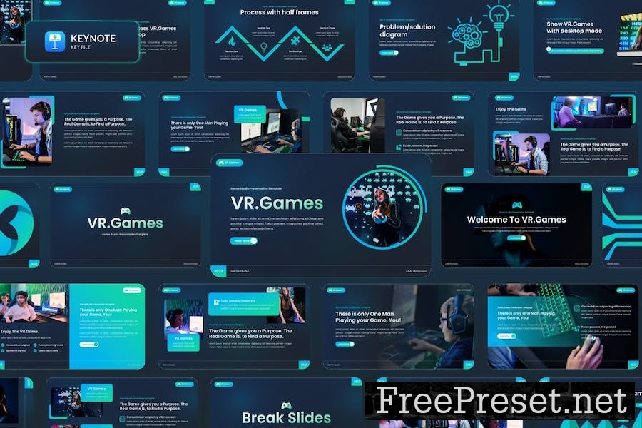 VR Games - Gaming Studio Keynote Template KZNNN2N