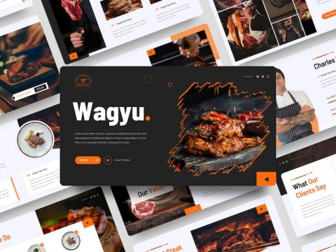 Wagyu - Steak House Keynote Template XXZ6VQ9