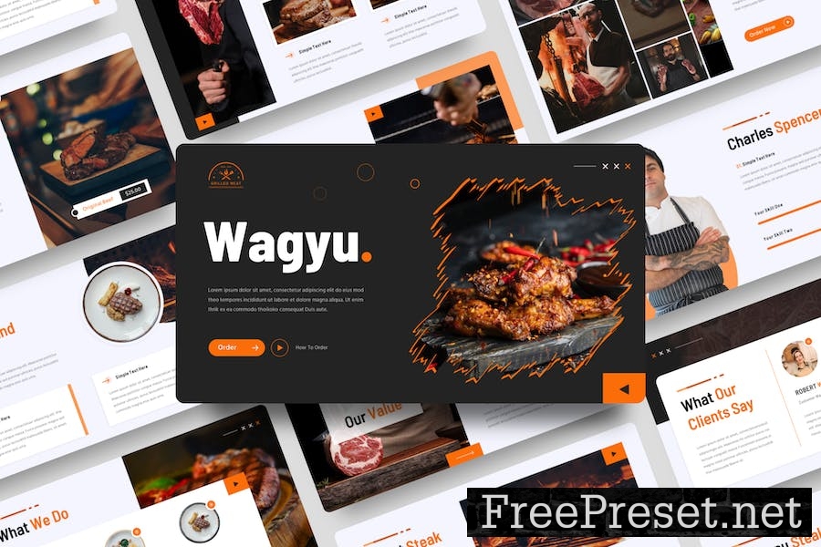 Wagyu - Steak House Keynote Template XXZ6VQ9