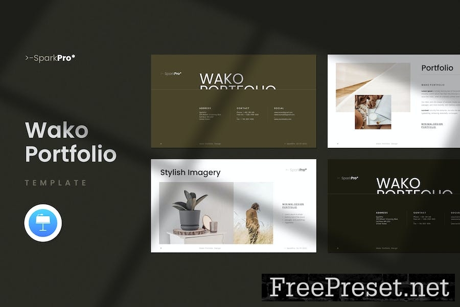 Wako Portfolio Presentation Template V8G6BC8