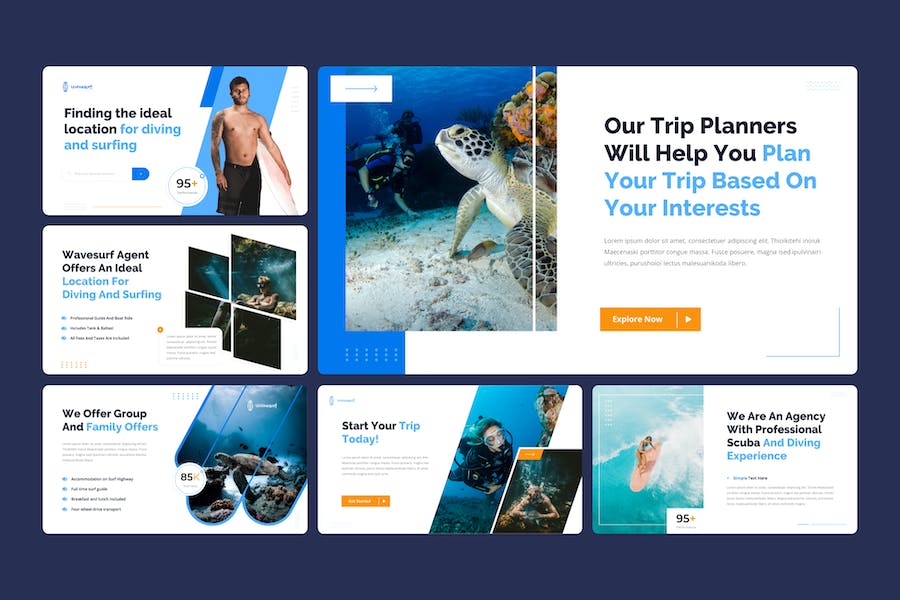 Wavesurf - Surfing And Diving Keynote Template VM8YAH3