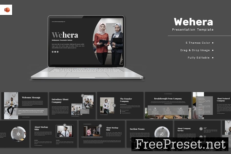 Wehera - Multipurpose Powerpoint Template HMZJPKK