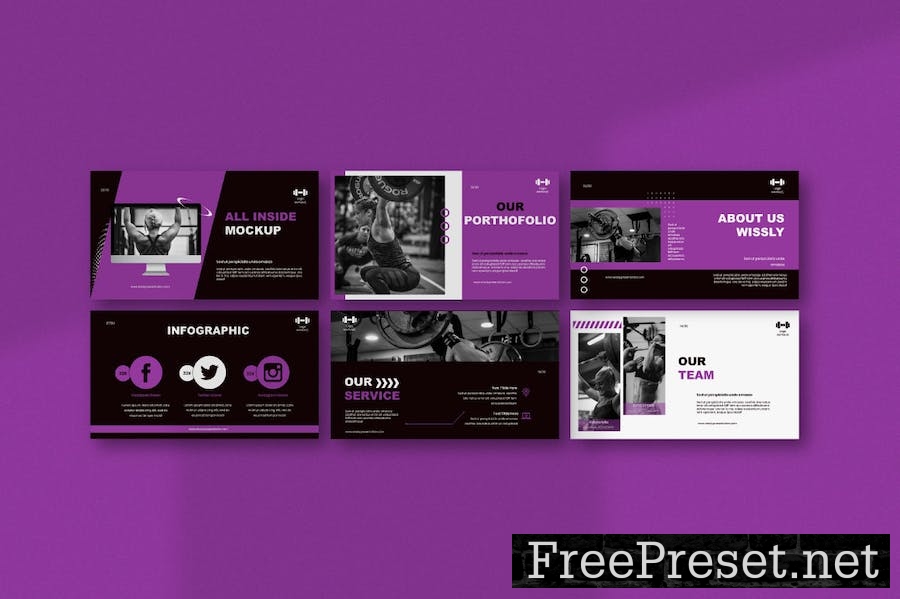 Wissly Fitness Powerpoint Template