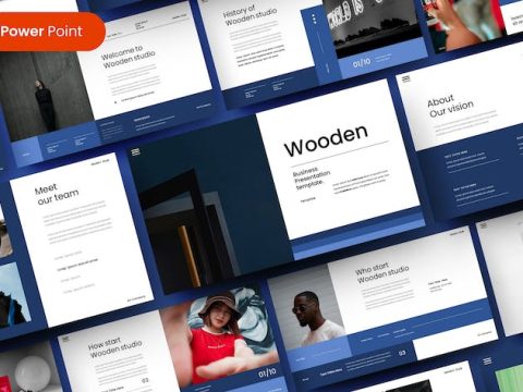 Wooden – Business PowerPoint Template 39F38ZN