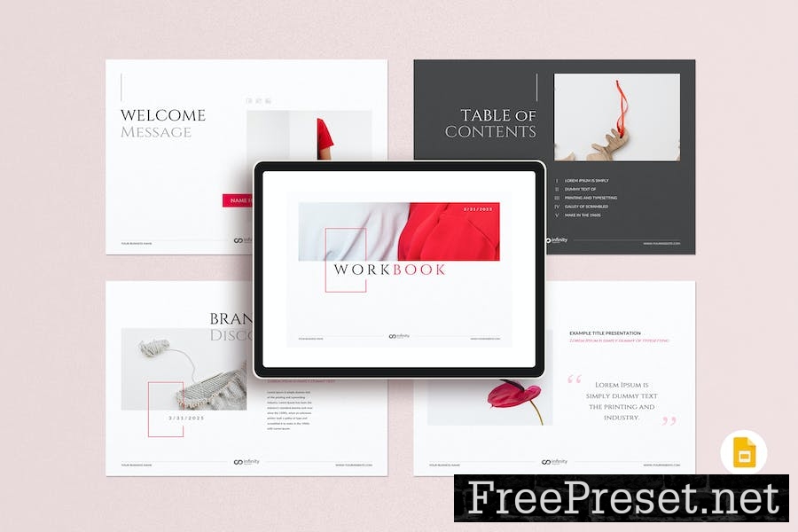 Workbook Presentation Google Slides Template