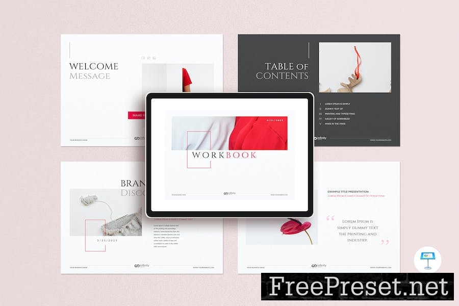 Workbook Presentation Keynote Template QWVHJ57