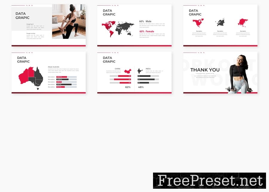 Workout - Lookbook Google Slides Template 58DLT87