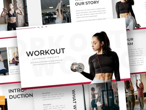 Workout - Lookbook Google Slides Template 58DLT87