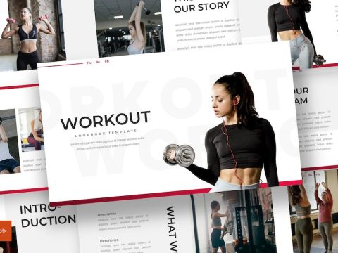 Workout - Lookbook Powerpoint Template Z7C4SRT