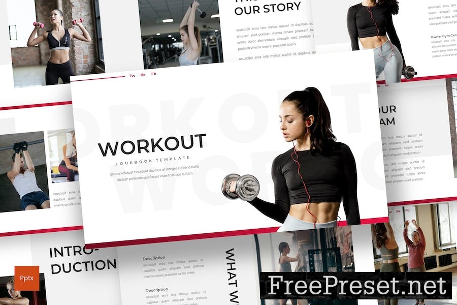 Workout - Lookbook Powerpoint Template Z7C4SRT