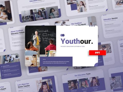 Youthour - Education PowerPoint Template S8UEZ2L