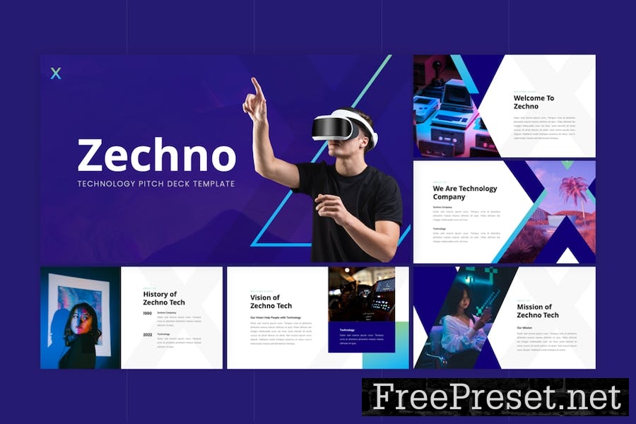 Zechno - Technology Google Slides Template GCW8BEB