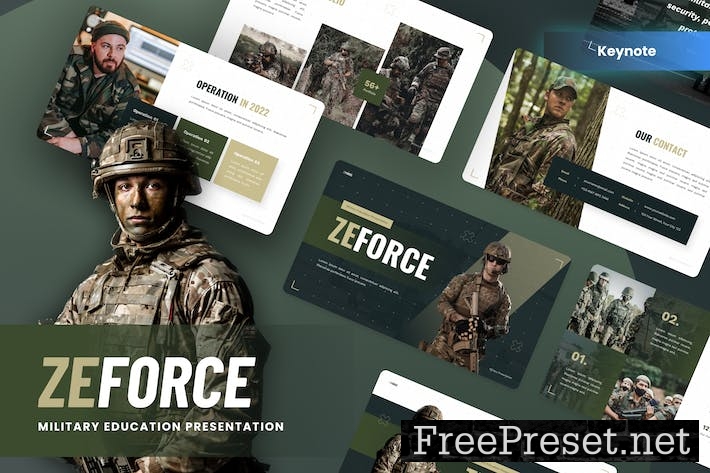 Zeforce - Military Education Keynote Template 6XBYGLV