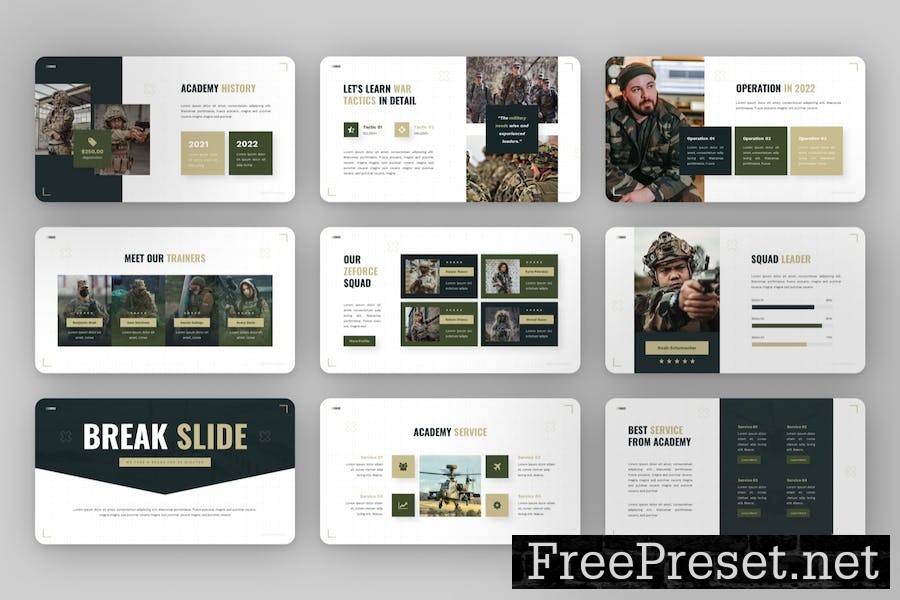 Zeforce - Military Education Powerpoint Template 3VE8SRG