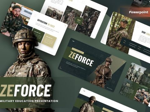 Zeforce - Military Education Powerpoint Template 3VE8SRG