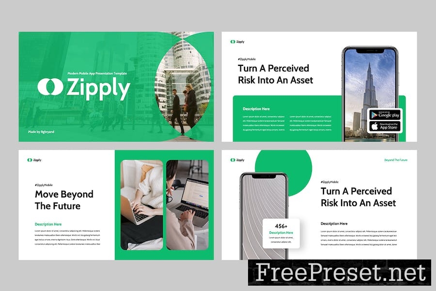 ZIPPLY - Mobile App Keynote Template PFKLQA9