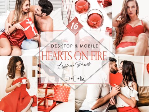 16 Hearts on Fire Lightroom Presets