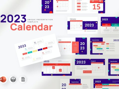 2023 Calendar Infographic - Powerpoint Template 9NQFEF6