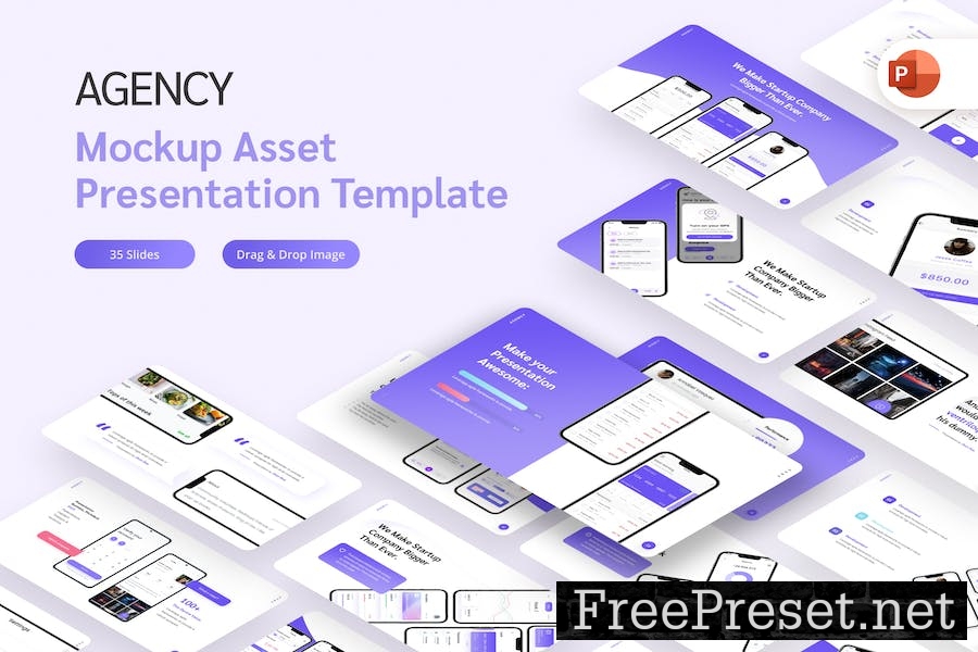 Agency Mockup Asset PowerPoint Template CHJDZ5C