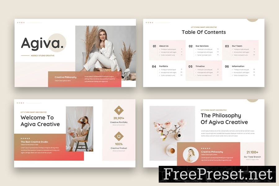 Agiva - Agency Studio Creative Google Slides KXALZQR