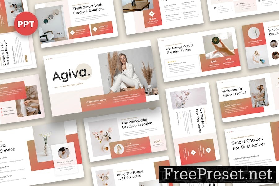 Agiva - Agency Studio Creative Powerpoint PTG5KUQ