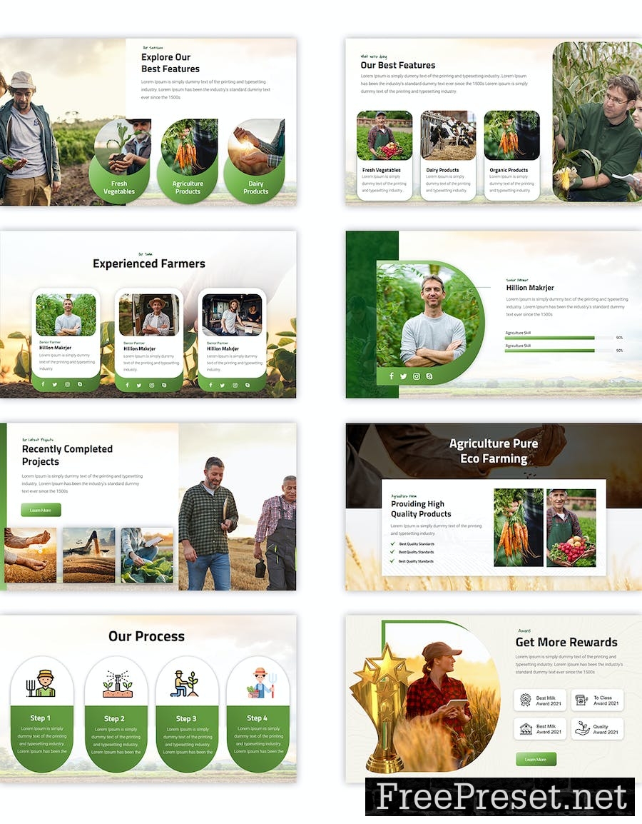 Agriculture Farming PowerPoint Template KWW3ZLP