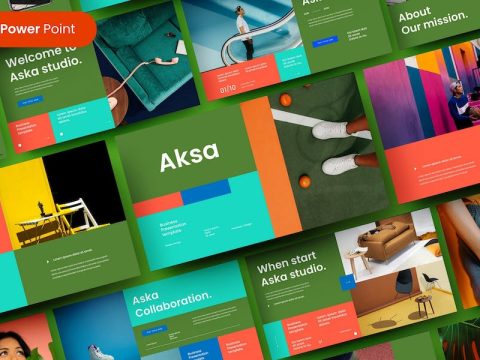 Aksa – Business PowerPoint Template F957E8A