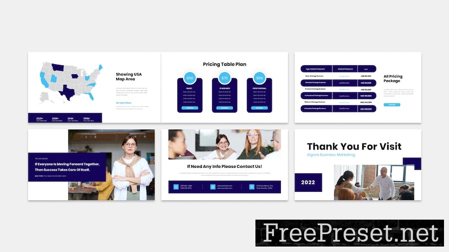 Algora - Business Presentation PowerPoint Template QKY9C4T