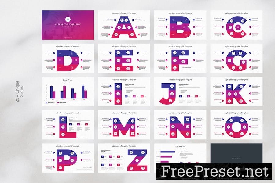 Alphabet Infographic Keynote Template