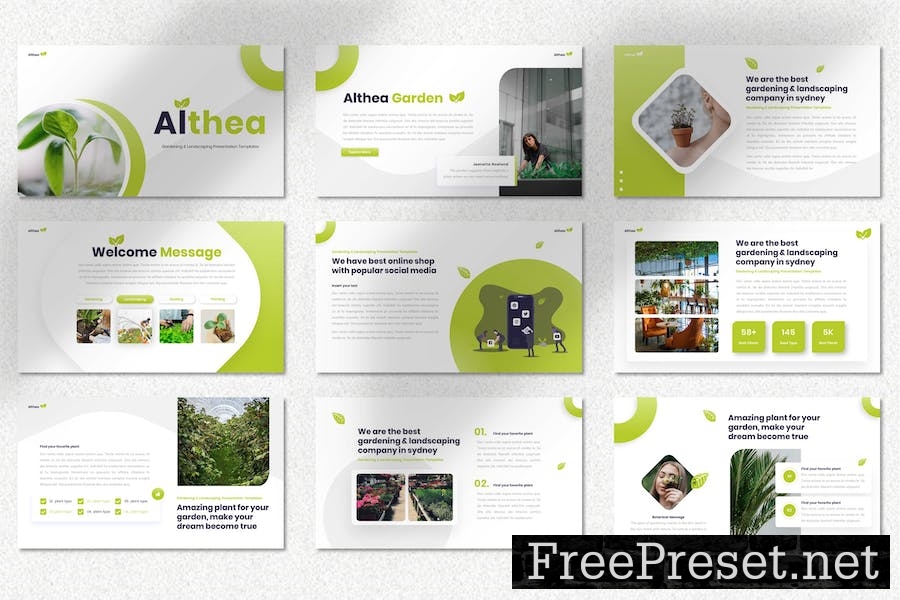 Althea - Gardening Googleslide Templates 7M9VPJY