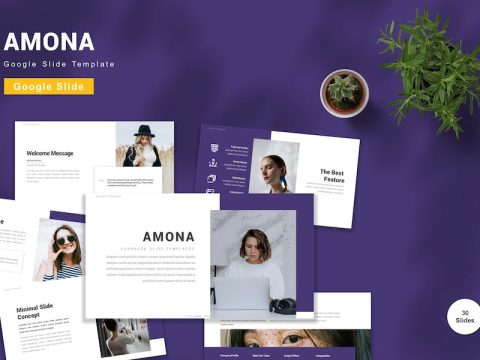 Amona - Google Slide Template BWMF25W