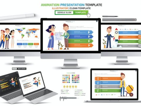 Animation Google Slides Presentation Templates TWEWR4B