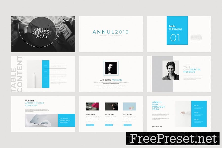 Annual Report Google Slides Template 4SZPW2V