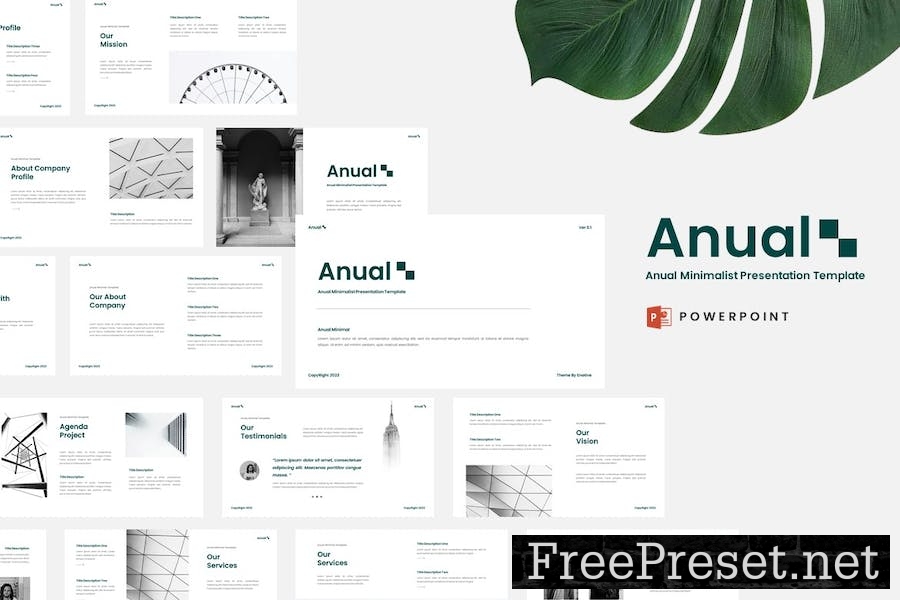 Anual - Minimalist Powerpoint Template