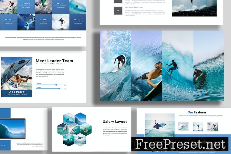 Aqua Surfing Google Slides