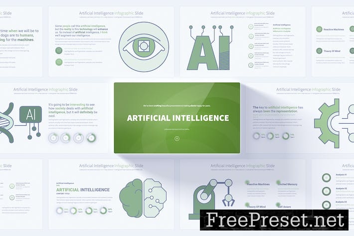 Artificial intelligence - PowerPoint Infographics M5NH9DP