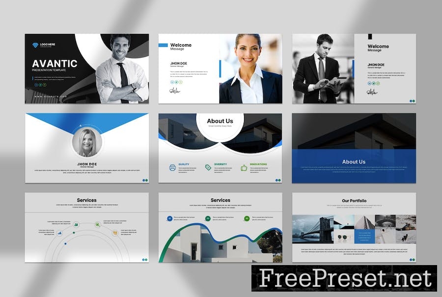 Avantic PowerPoint Presentation Template YBCW5SD