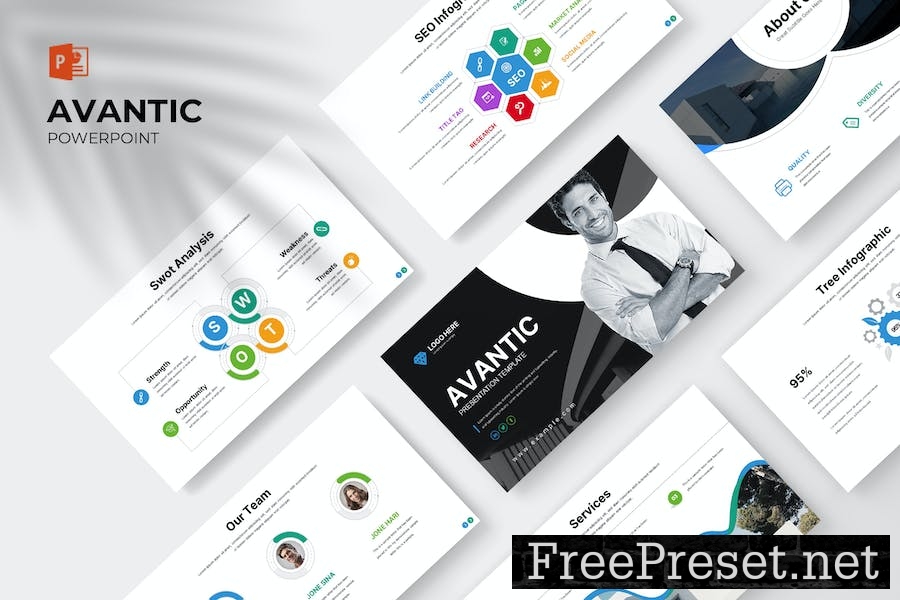 Avantic PowerPoint Presentation Template YBCW5SD