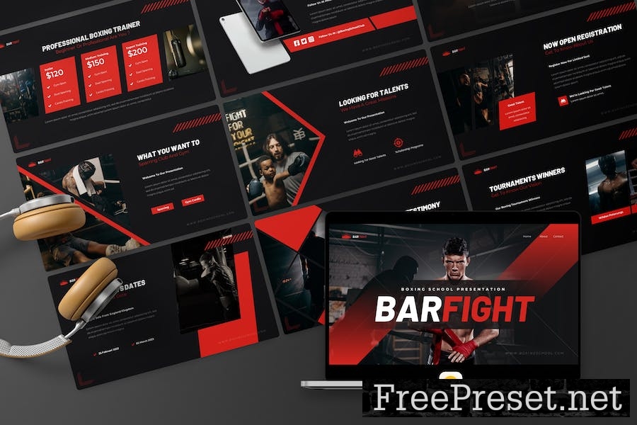 Bar Fight - Boxing School Google Slide QZZ9Q48