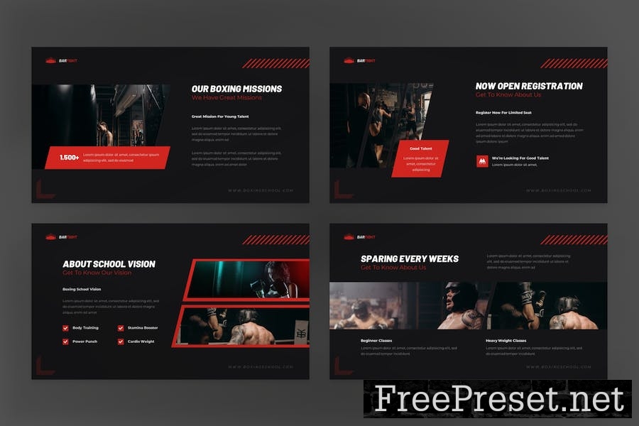 Bar Fight - Boxing School Keynote Template 2SW9A9P