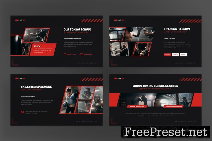 Bar Fight - Boxing School Keynote Template 2SW9A9P