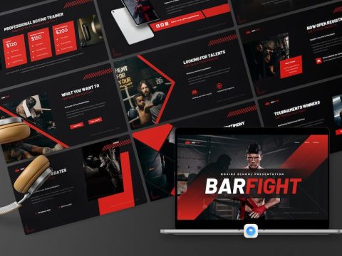 Bar Fight - Boxing School Keynote Template 2SW9A9P