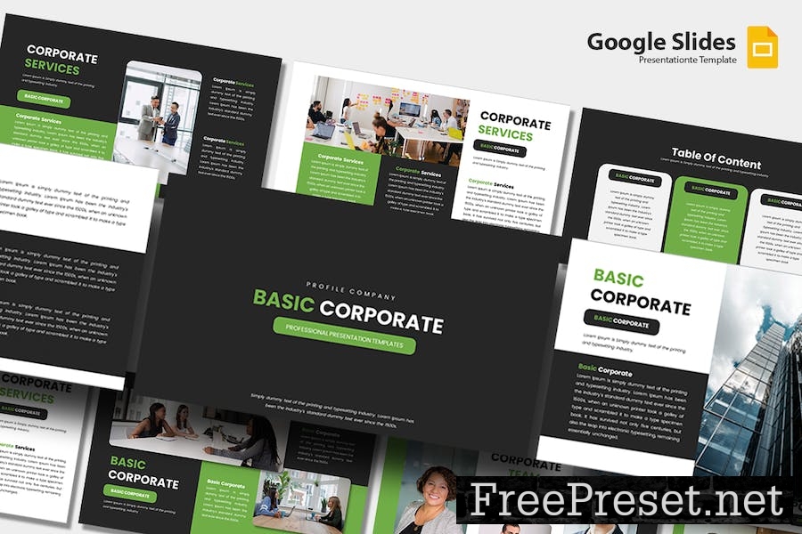 Basic Corporate - Google Slides Template 9GNKWTG