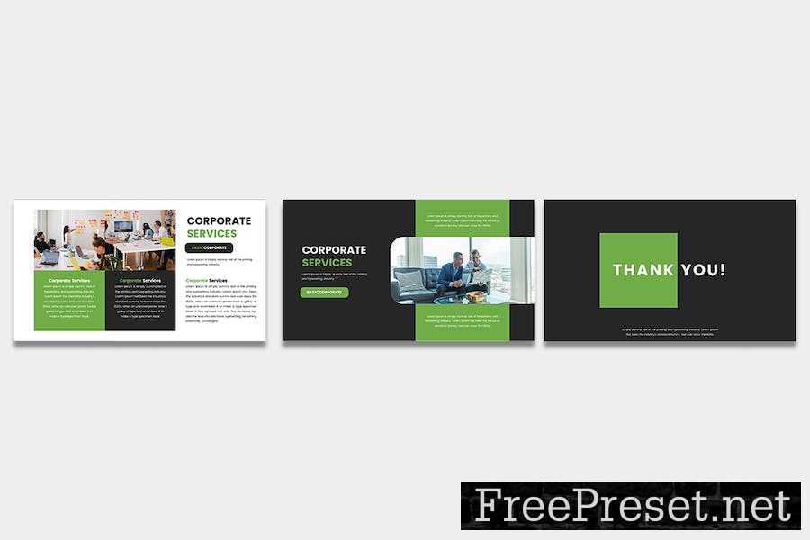 Basic Corporate - PowerPoint Template W5R39YP