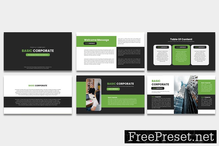 Basic Corporate - PowerPoint Template W5R39YP