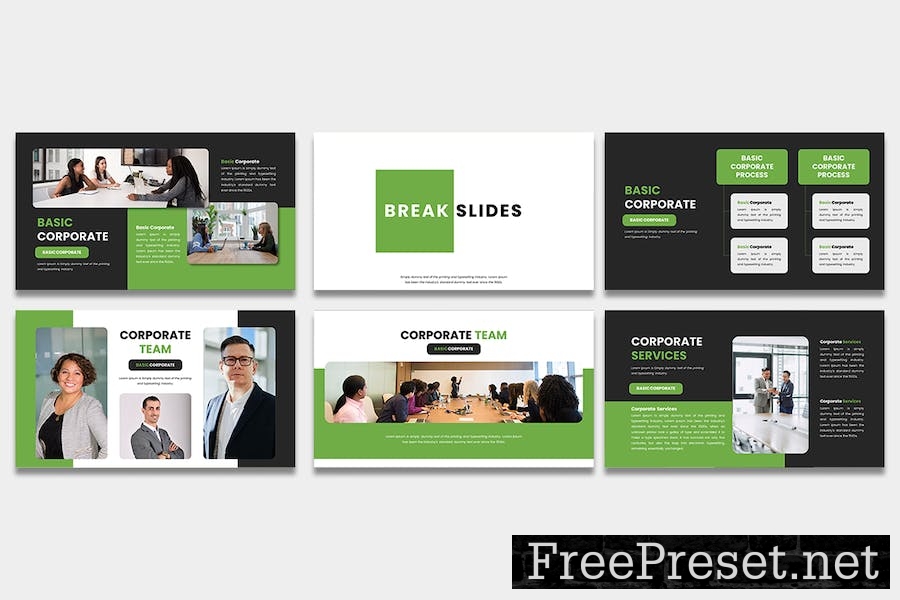 Basic Corporate - PowerPoint Template W5R39YP