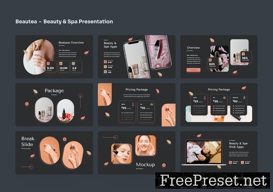 Beautea - Beauty & Spa PowerPoint Presentation SDENUHE