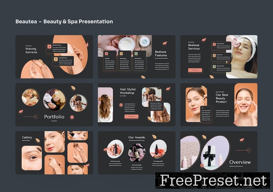 Beautea - Beauty & Spa PowerPoint Presentation SDENUHE