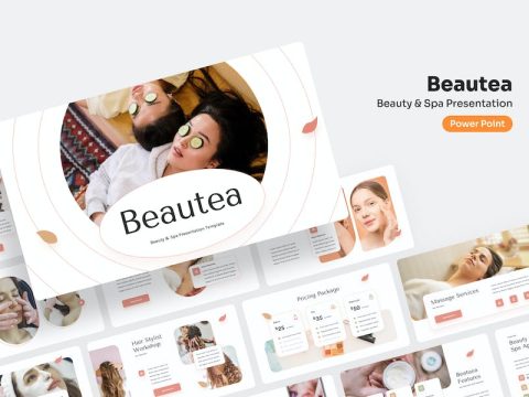 Beautea - Beauty & Spa PowerPoint Presentation SDENUHE