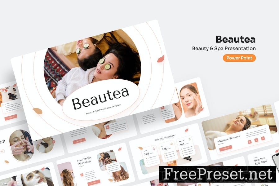 Beautea - Beauty & Spa PowerPoint Presentation SDENUHE